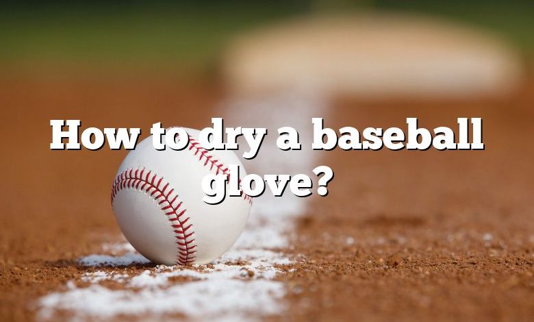 How to dry a baseball glove?