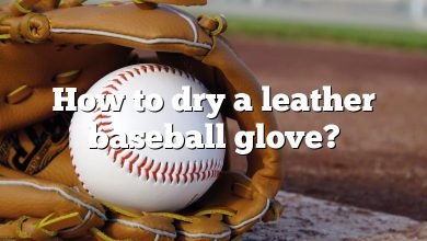 How to dry a leather baseball glove?
