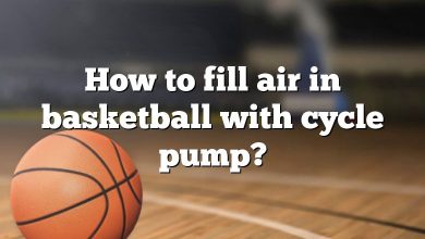 How to fill air in basketball with cycle pump?