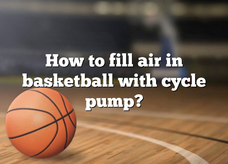 how to fill air in cycle without pump