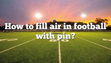 How to fill air in football with pin?