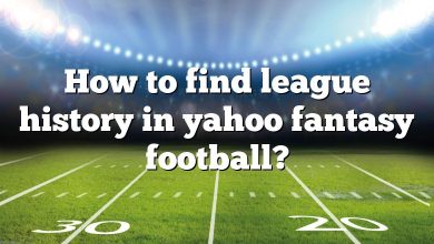 How to find league history in yahoo fantasy football?