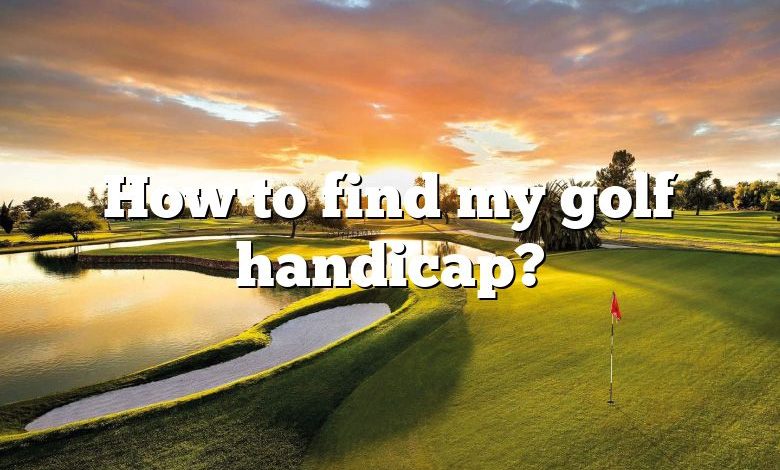 How to find my golf handicap?