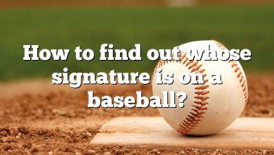 How to find out whose signature is on a baseball?