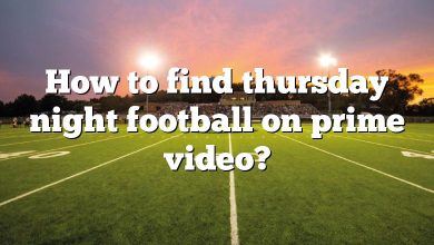 How to find thursday night football on prime video?