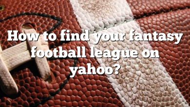 How to find your fantasy football league on yahoo?