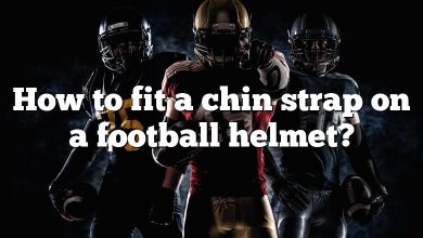 How to fit a chin strap on a football helmet?