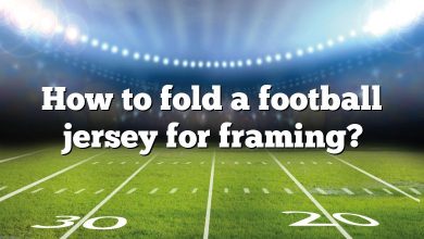 How to fold a football jersey for framing?