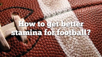 How to get better stamina for football?