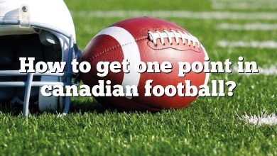 How to get one point in canadian football?