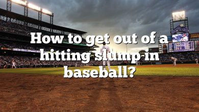 How to get out of a hitting slump in baseball?