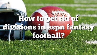 How to get rid of divisions in espn fantasy football?