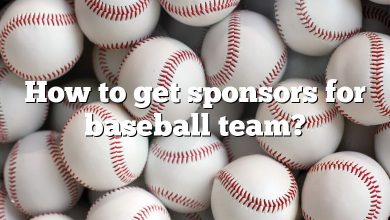 How to get sponsors for baseball team?