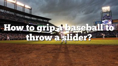How to grip a baseball to throw a slider?
