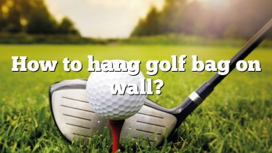 How to hang golf bag on wall?