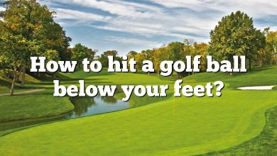 How to hit a golf ball below your feet?