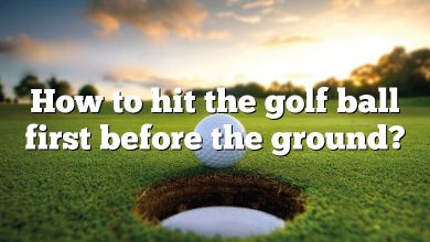 How to hit the golf ball first before the ground?