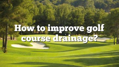 How to improve golf course drainage?