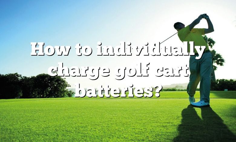 How to individually charge golf cart batteries?