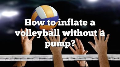 How to inflate a volleyball without a pump?