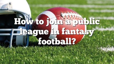 How to join a public league in fantasy football?