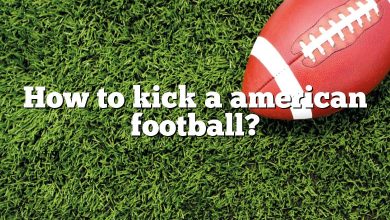 How to kick a american football?