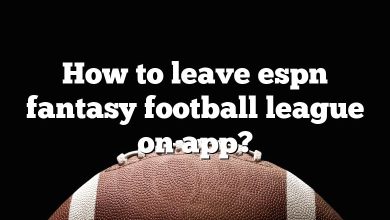 How to leave espn fantasy football league on app?