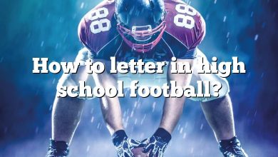 How to letter in high school football?