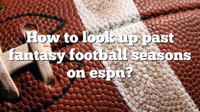 How to look up past fantasy football seasons on espn?