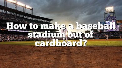 How to make a baseball stadium out of cardboard?