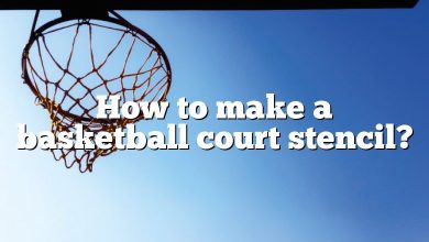 How to make a basketball court stencil?