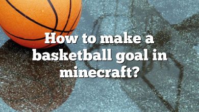 How to make a basketball goal in minecraft?