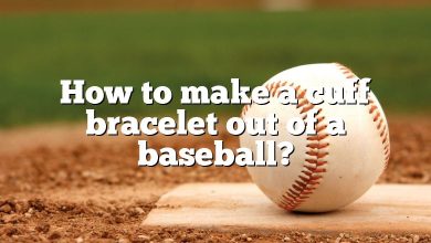 How to make a cuff bracelet out of a baseball?