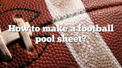 How to make a football pool sheet?