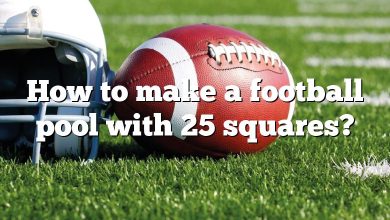 How to make a football pool with 25 squares?