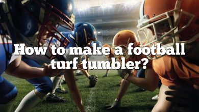 How to make a football turf tumbler?