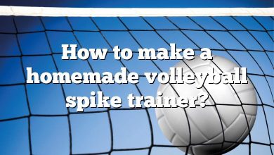 How to make a homemade volleyball spike trainer?