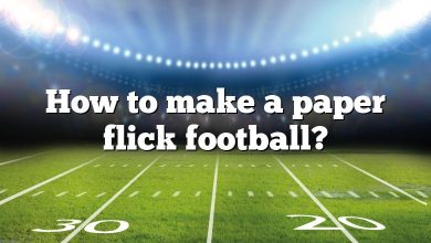How to make a paper flick football?