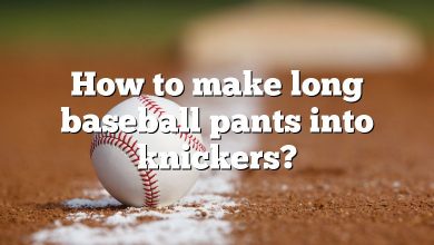 How to make long baseball pants into knickers?