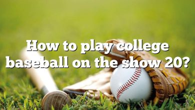 How to play college baseball on the show 20?