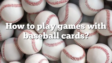 How to play games with baseball cards?