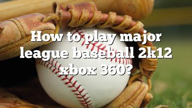 How to play major league baseball 2k12 xbox 360?