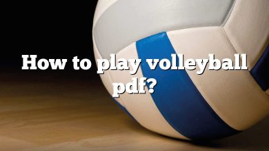 How to play volleyball pdf?