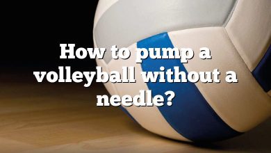 How to pump a volleyball without a needle?