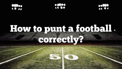 How to punt a football correctly?