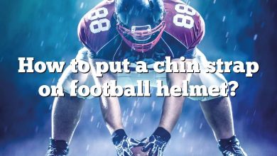 How to put a chin strap on football helmet?