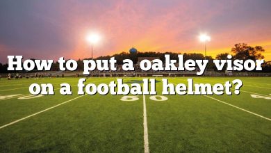 How to put a oakley visor on a football helmet?
