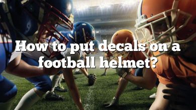 How to put decals on a football helmet?
