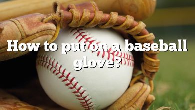 How to put on a baseball glove?