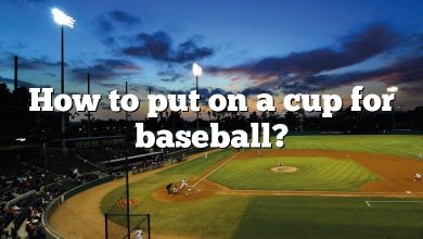 How to put on a cup for baseball?